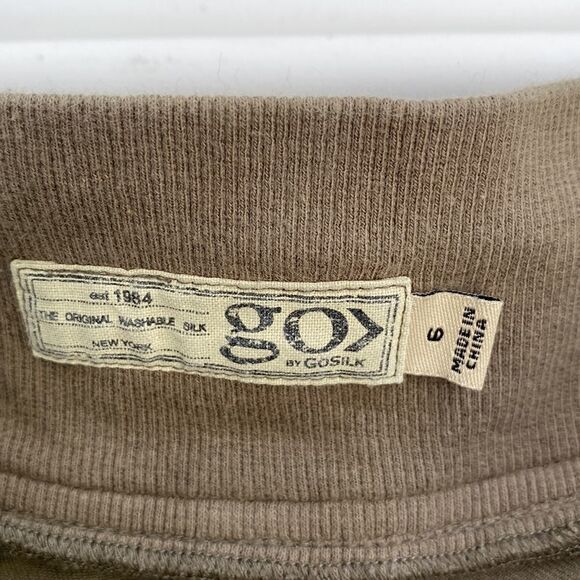 GoSilk Iconic Utility Cargo Ankle Zip Silk Blend Pant Military Green Size 6 - Picture 9 of 13